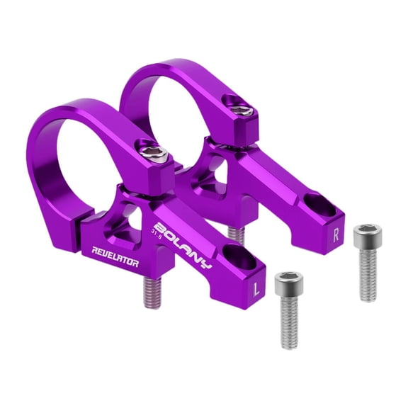 funtasica 1 Pair Mountain Bike Stem Direct Mount Downhill Bike Stem Men Replacement Aluminum Alloy 31.8mm Easy Installation for Bicycle Purple