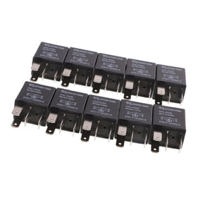 funtasica 10 Pieces Automotive Car 12V 4-Pin 30 Amp Relay Kit For Fuel Pump Light Horn