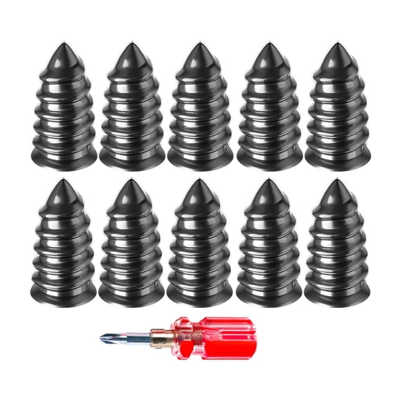 funtasica 10 Pieces Repair Tire Rubber Nail ,Vacuum Repair Tire Kits ,with Screwdriver, Tire Plug Kit Fast Repair Tire Tool for ATV 7mmx14mm