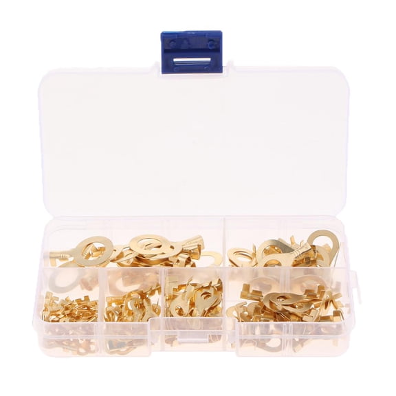 funtasica 150pcs. Insulated Ring Cable Lugs Cable Lugs Crimp Connectors Crimp Connectors, Approx. 3.2mm 4.2mm 5.2mm 6.2mm 8.2mm And 10.2mm