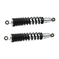 funtasica 2 Motorcycle Rear Shock Absorber,Rear Shock Absorbers,Motorcross Shocks Struts Metal,Spring Shock Absorber Damping Black