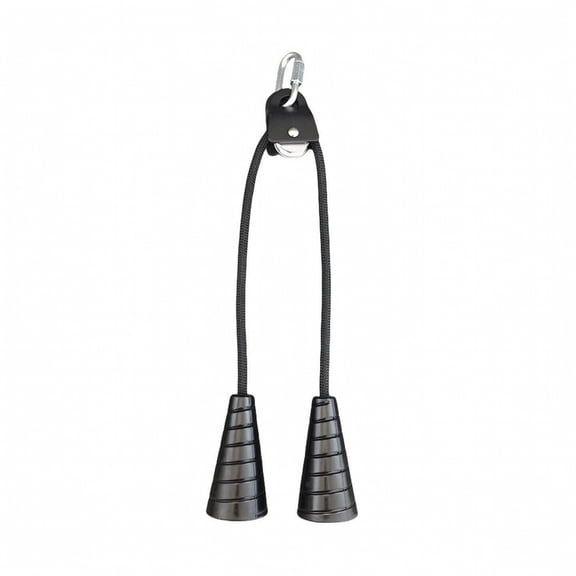 funtasica 2 Pack Ribbed Cone Grip Cable Attachment with Steel Clip Heavy Duty Braided Rope for Triceps Pushdown Lat Pulldown Rowing Fitness Training