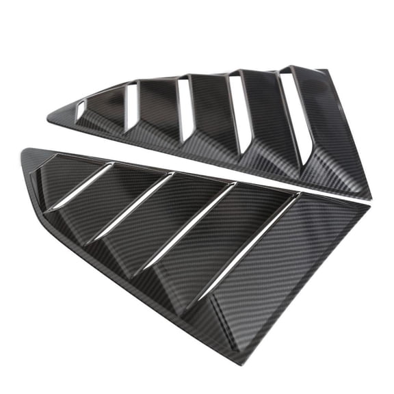 funtasica 2 Pack of Finish Racing Style Rear Side Window Scoop /Louver Shades Fits for , 432x255x40mm