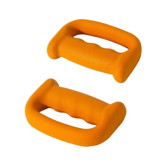 funtasica 2 Pieces Boxing Dumbbells D Shape Grip Hand Weight for Aerobics Exercises Walkin Orange