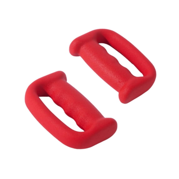 funtasica 2 Pieces Boxing Dumbbells D Shape Grip Hand Weight for Aerobics Exercises Walkin Red