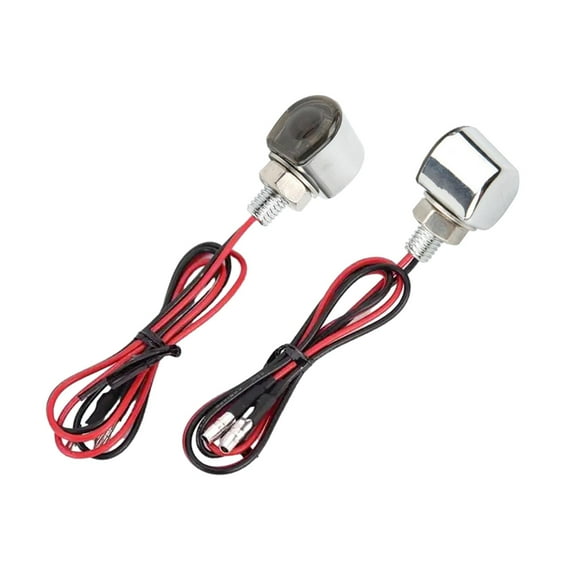 funtasica 2 Pieces Mini Motorcycle Turn Light Amber Indicator Light LED s Lamp for Waterproof Convenient Installation