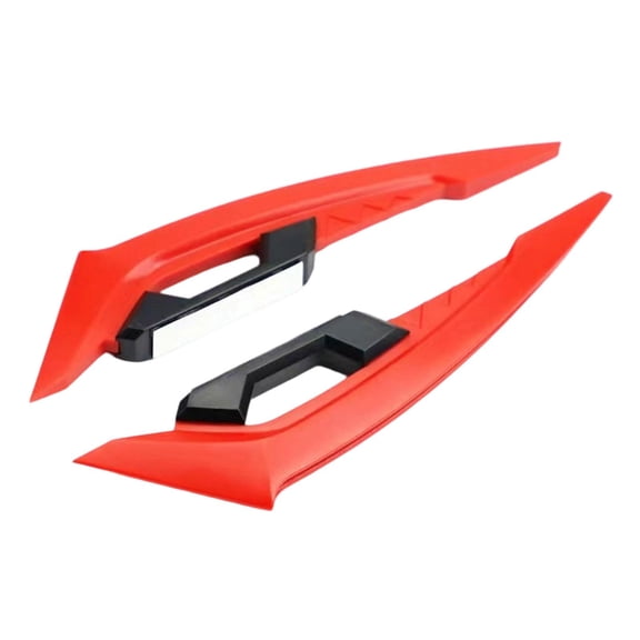 funtasica 2 Pieces Motorcycle Winglets Aerodynamic Spoiler Wing Lightweight Side Winglets Front Fairing Air Deflector PP Material Suitable for Modification Ridi red