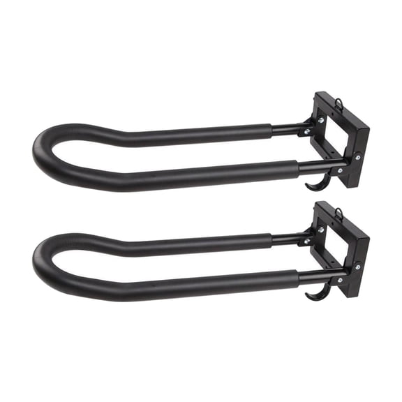 funtasica 2Pcs Black Kayak Storage Rack Foldable Surfboard Holder Carrier Wall Mount Display Heavy Duty Hooks for Paddle Canoe Indoor Surfboard Ladder