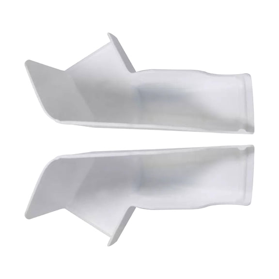 funtasica 2Pcs RV Gutter Spout Protective Reduce Dirt Universal Easy Installation Rain Gutter Extensions Rain Gutter Spout for Van White