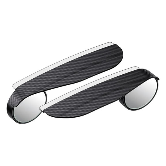 funtasica 2x Car Spot Mirrors Universal Car Rearview Mirror Rain Eyebrow Round Car Reversing Mirror Easy Installation Adjustable