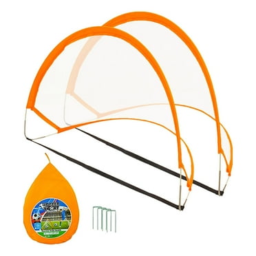 funtasica 2x Kids Soccer Goals Set Football Goal Frame for Beach Lawn Backyard 75 x 65 x 65 cm