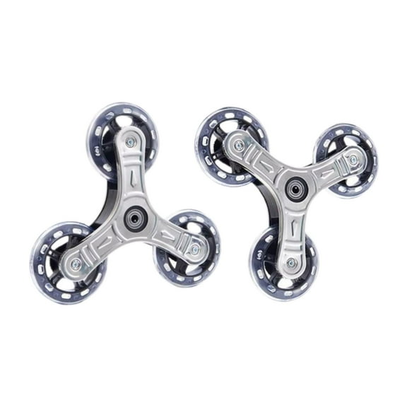 funtasica 2x Stair Climbing Triangle Wheels Heavy Duty Trolley Accessories Strong Load Bearing Practical Easy to Install Stair Climber