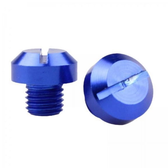 funtasica 2x2 Pcs M10x1.25 Mirrors Thread Hole Plug Screw Bolts Blue Positive , Blue Positive, 2 Pcs