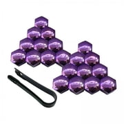 funtasica 2x20Pcs Car Wheel Lug Nut Cover Protective Cover Exterior Decoration Universal with Clip Tool Anti Rust Bolt Caps Tyre Bolt Hub Screw Cap , 2 Pcs