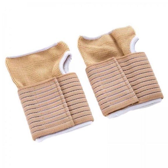 funtasica 2xHand Support Wrist Sleeve Protection Professional Comfortable Compression Strap Gloves for Biking Gym Hiking Exercise Tennis , Beige, 2 Pcs