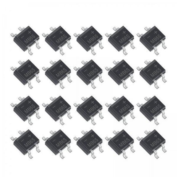 funtasica 2xMB6S Diodes Bridge Rectifiers 600V 0.5A SOP-4 for Household Appliances