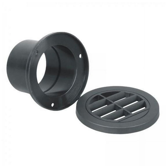 funtasica 2xOutlet Exhaust Connector ,Air Vent Ducting Piece 60mm Parking Heater Accessory Round Flat Pipe Automobile for Replaces Car Parts , Black, 2 2 Pcs