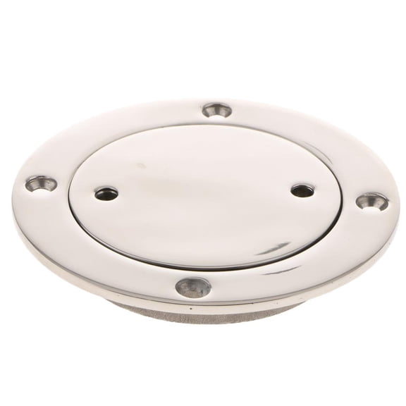 funtasica 3 Inch Boat Deck Plate Inspection Hatch Mirror Polished Non Slip Marine Inspection Bayonet Corrosion Resistant