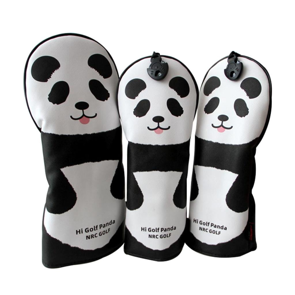 funtasica 3 Pieces Golf Club Headcover - Wood Driver Head Protective Cover - universal - Lightweight, Utility & Durable