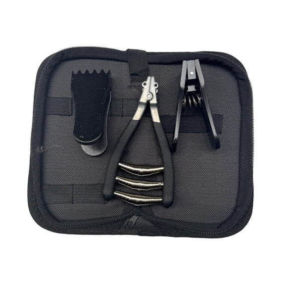 funtasica 3 Pieces Tennis Stringing Clamp with Wide Head And Aluminum Alloy Construction Includes Spring Starter Stringing Tool Suitable for Sports Training Hom