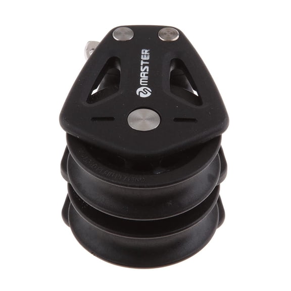 funtasica 35mm Wire Rope Double Pulley Bearing Blocks, Anchor Rigging Lifting Wheel Swivel Hook Pulley for Sailboat Kayak Canoe, 316 Stainless Steel