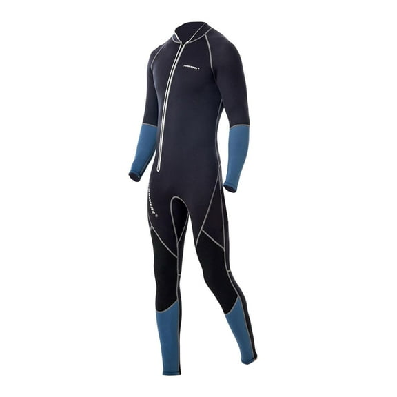 funtasica 3mm Neoprene Wetsuit Front Zipper Wet Suit Swimwear, Stretch Waterproof Swimming Full Suit Surfing Thermal Scuba Diving Suit for Water Sports , XXL
