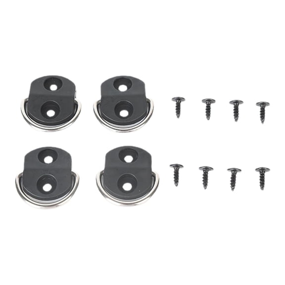 funtasica 4 Pieces Cargo Rope Bolt Cargo Net Tie Down Hooks with 8 Screws Tie Downs Trailers Automotive RV Boats