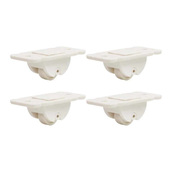 funtasica 4 Pieces Small Fixed Caster Paste Pulleys Material Accessories for DIY Toy Car, Storage Bin Replace Parts Lightweight
