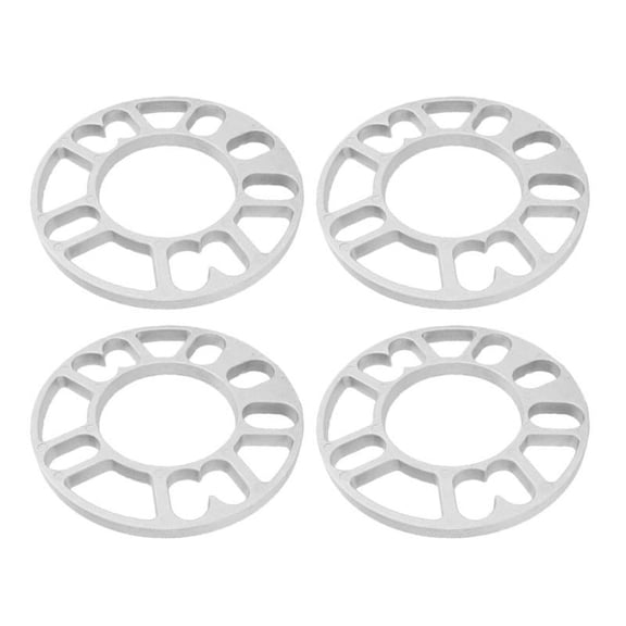 funtasica 4pcs CNC Machined Spacer Wheel Universal Shims 5x105 5X112 5x115 5x120 Easy And Convenient for Installation - Silver, 3mm