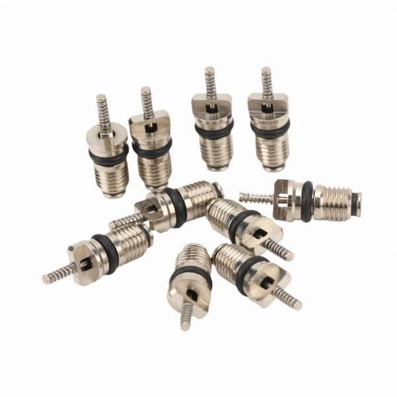 funtasica 4x10x Air Conditioning Valve Core Kit Easy Installation A/C Retrofit Valve Kit Black 4 Pcs