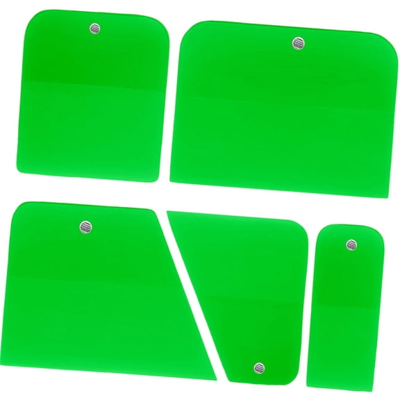 funtasica 5 Pieces PPF Squeegee Set Car Squeegee Paint Protection Film Tool Window Tint Tool Multi Shape TPU Scrapers Lightweight Wear Resistant Suitable for Car Film Repair Maintenance Green