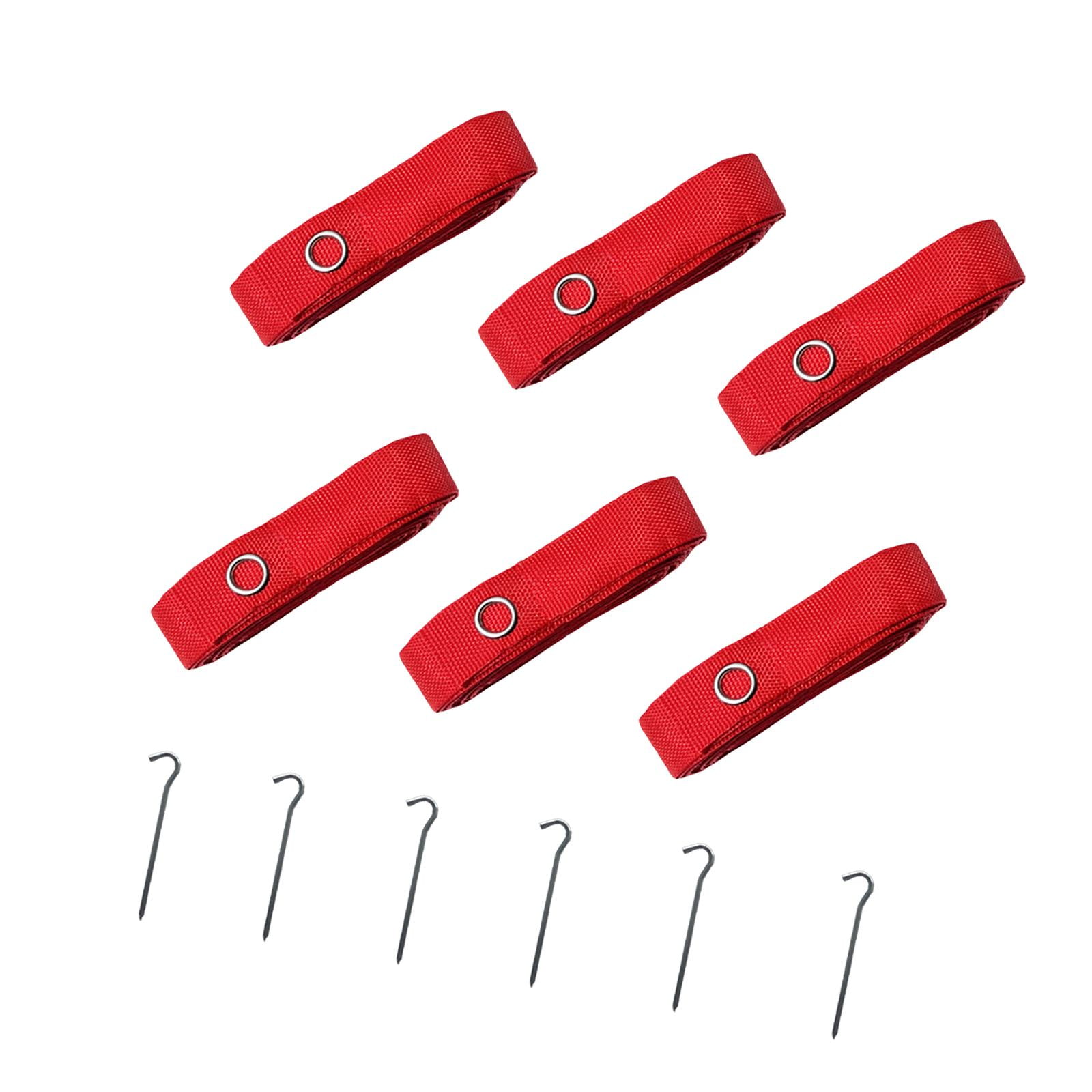 funtasica 6 Pieces Beach Volleyball Lines Badminton Lines Red Equipment Accessories Borderline Field for Outdoor Activities Beach Party