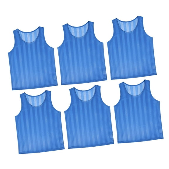 funtasica 6x Football Training Vests Mesh Soccer Vests Activities Gift Multifunction Versatile Lightweight Sports Team Practice for Kids