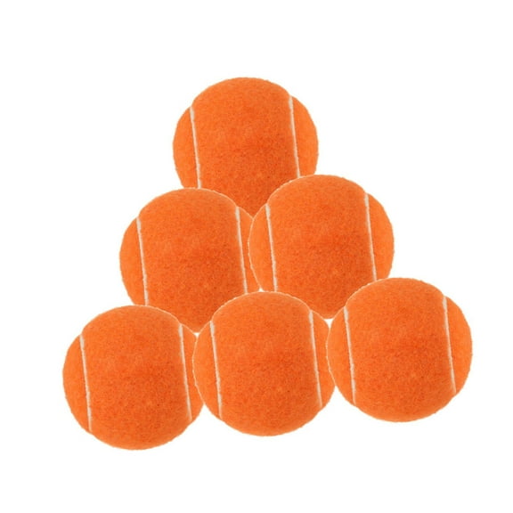 funtasica 6x Tennis Balls for Beginner Training Wear Resistant Training Balls 2.52" Dia for Indoor Outdoor Playing Entertainment Sports Orange