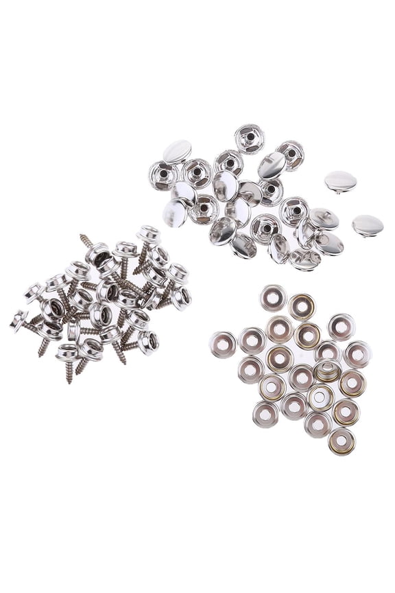 75pcs Snap Fasteners Sockets Screw-in Studs For Boat Tarpaulins, Canvas, Sewing Machines, Tents, Etc