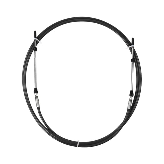 funtasica 8-26ft Long Marine Throttle Control Cable for Go Kart, Bike, Motor, Bike Motocross, Fits for Outboard, 15Sizes , Black, 17 FT