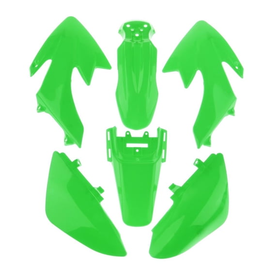 funtasica ABS Plastic Fairing for CRF50-125CC Dirt pit bicycle, Heavy Duty S Fairing Kits - Green, 280mm