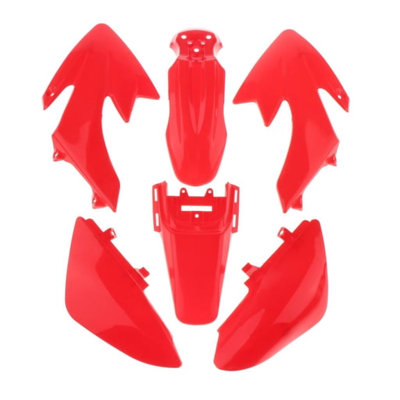 funtasica ABS Plastic Fairing for CRF50-125CC pit bicycle, Heavy Duty S Fairing Kits - Red, 280mm