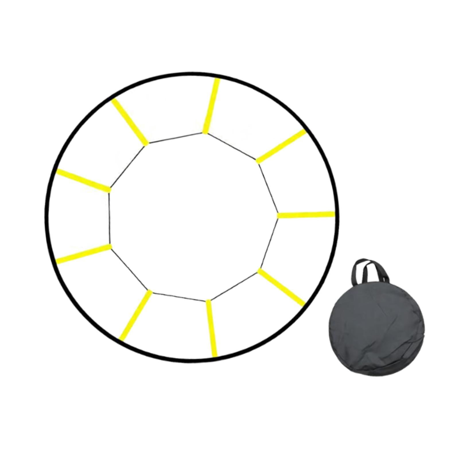 funtasica Agility Ladder Coordination Ladder Fitness Training Equipment Football Speed ​​Ladder Made of High-Quality PP And Nylon for Football Training Basketba 9 grids yellow