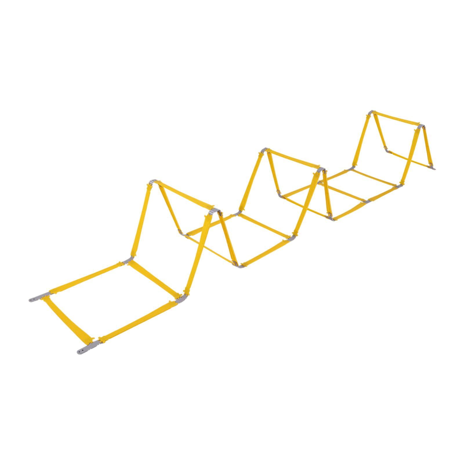 funtasica Agility Ladder Football Footwork Ladder Practical Foldable Jump Obstacles for Children Teenage Adult Agility Training Equipment 10 Grids