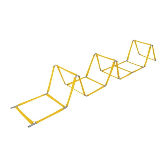 funtasica Agility Ladder Football Footwork Ladder Practical Foldable Jump Obstacles for Children Teenage Adult Agility Training Equipment 10 Grids