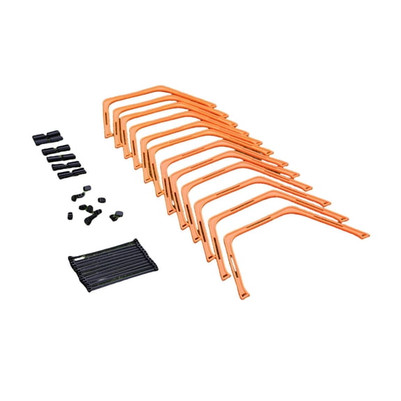 funtasica Agility Rings Immediate Setup of Jump Obstacles Fitness Feet Training Multi -purpose Hexagon Football Foot Work Foldable Foldable Orange