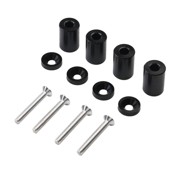 funtasica Alloy Hood Vent Spacer Riser Kits for All Turbo Engine Motor Swap - Black, 25x18.5mm+45x6mm+18x4mm