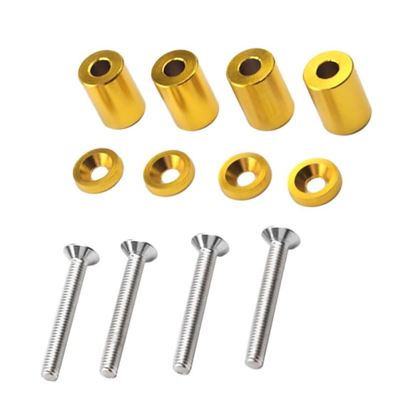 funtasica Alloy Hood Vent Spacer Riser Kits for All Turbo Engine Motor Swap - Golden, 25x18.5mm+45x6mm+18x4mm