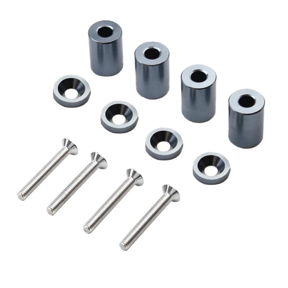 funtasica Alloy Hood Vent Spacer Riser Kits for All Turbo Engine Motor Swap - Gray, 25x18.5mm+45x6mm+18x4mm