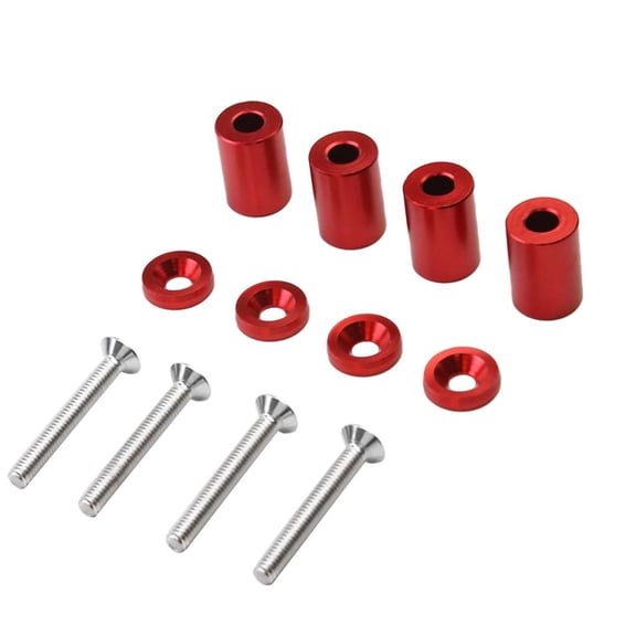 funtasica Alloy Hood Vent Spacer Riser Kits for All Turbo Engine Motor Swap - Red, 25x18.5mm+45x6mm+18x4mm