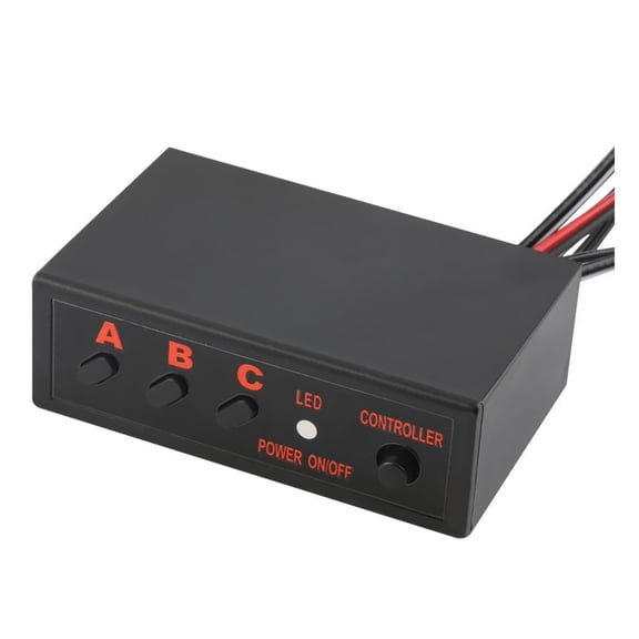 funtasica Auto 6 Ways LED Strobe Flash Controller, Brake Flasher Stop lighting led Brake Light Flasher Control Module for 12V Trucks Vehicles Motorcycles