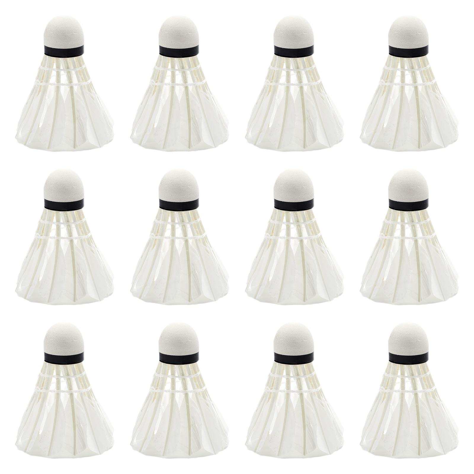 funtasica Badminton Shuttlecocks Training Balls Stability Badminton Birdie Badminton Balls for Exercise Outdoor Workout Beginner Sports 12pcs