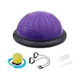 thumbnail image 1 of funtasica Balance Ball Balance Training Anti Slip Half Exercise Ball,with Resistance Bands and Pump,for Workout,Gymnastic Yoga Home Gym purple, 1 of 8