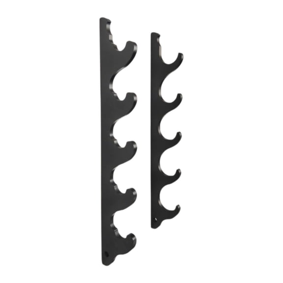 funtasica Baseball Wall Mounted Horizontal Hanger Storage Rack for Sports Fan Accessories Black Color Versatile Softball Holder 5 Tiers